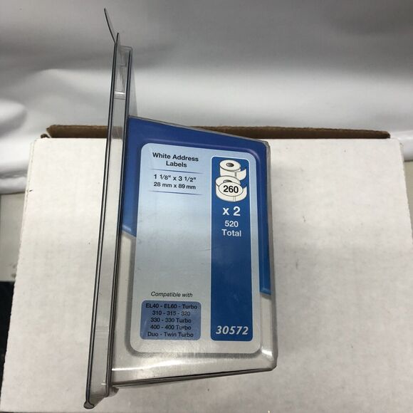 Dymo 30572 Label 1-1/8"x3-1/2" Label Writer White Address 260 Labels - Picture 2 of 6